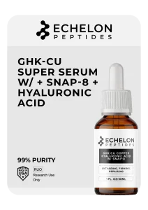 Echelonpeptides product serum ghk cu super serum w snap 8 hyaluronic acid research peptide — Echelon Peptides