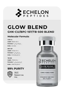 Echelonpeptides product vial glow blend ghk cu bpc 157 tb 500 blend research peptide — Echelon Peptides